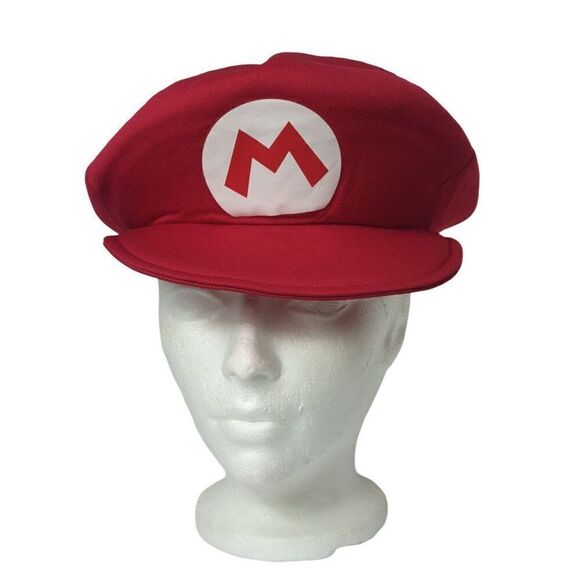 Super Mario Bros Red Costume Hat Nintendo Cosplay Cap Iconic Video Game Access - Picture 1 of 5